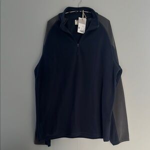 Men's Navy and Gray Sweater